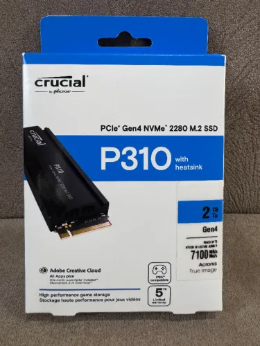 Ssd M.2 2TB Crucial P310 - Pcie Gen4 2280 Nvme 7.100mhz Ps5