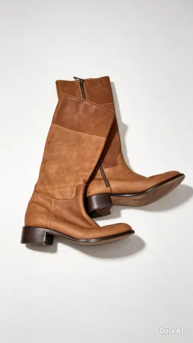 bota feminina daslu cano alto caramelo 36
