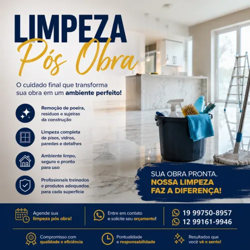 Limpeza pós obra 