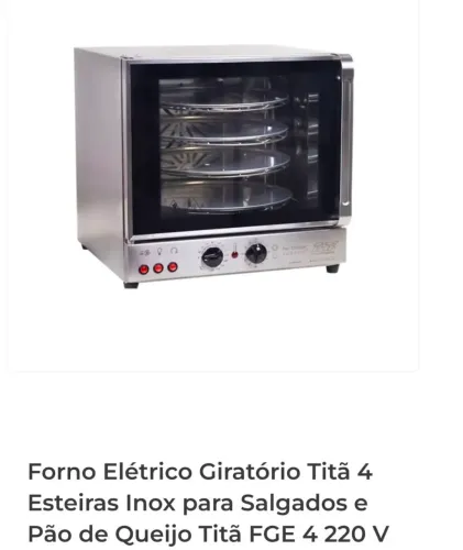 Forno elétrico giratório.