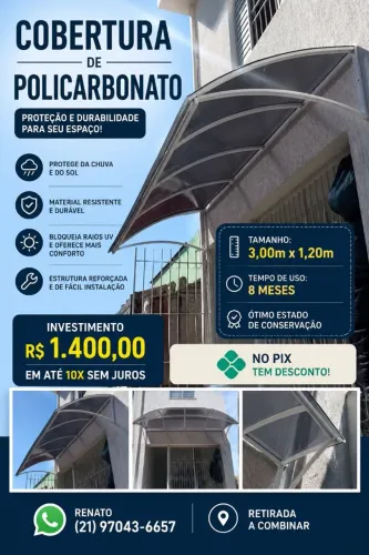 Cobertura /telhado de Policarbonato