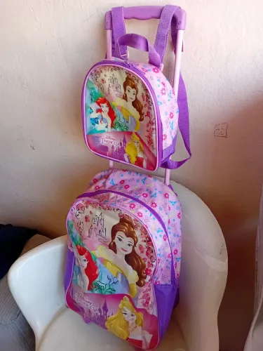Kit mochila com rodinhas