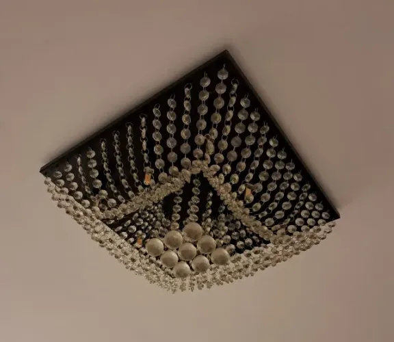 Luminária de Teto com Cristais
