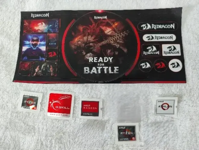 Adesivos Amd Ryzen 5 7 Radeon G.skill Redragon