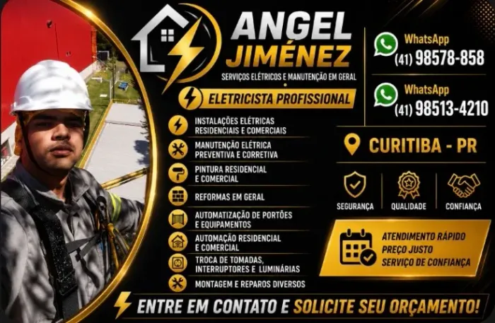 Eletricista profissional, manutenção em geral 