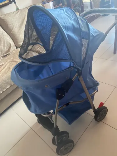 Carrinho para pets azul