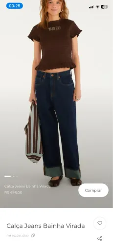 Calça jeans FARM bainha virada