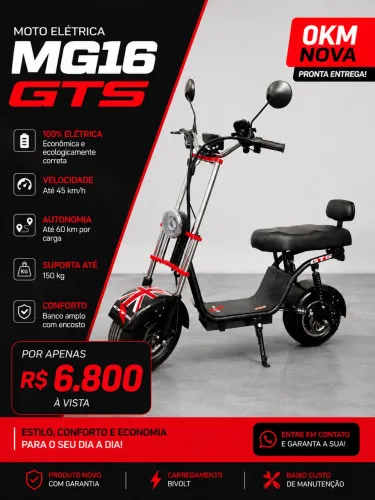 ? MOTO ELÉTRICA MG16 GTS 0KM ?