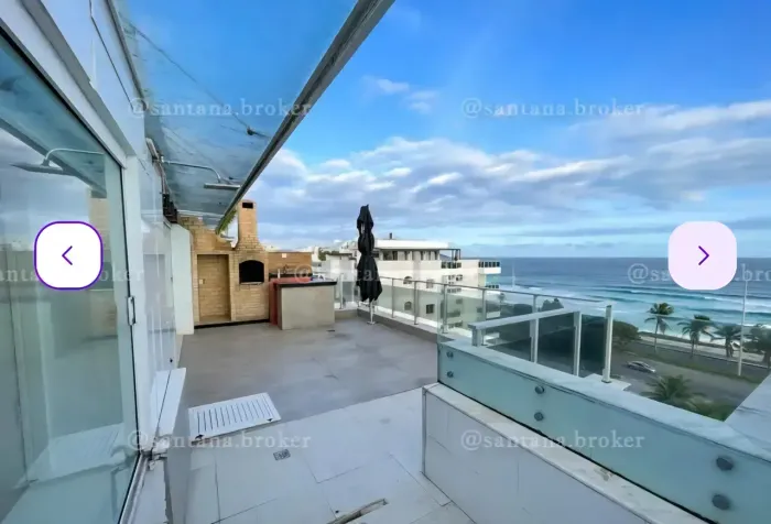 Cobertura Duplex de Luxo Frontal Mar no Condominio Beton na Avenida Lúcio Costa  Barra da 