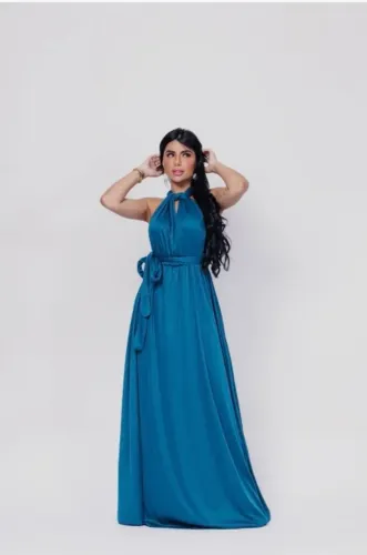 Vestido azul petróleo. Pode ser usado em: casamentos, formaturas e festas.Nunca usado!
