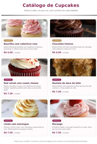 Cupcake para festa e eventos