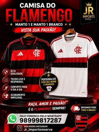 Camisas tailandesas Flamengo manto 1 e 2