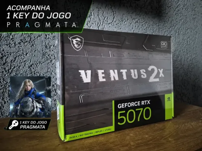 Placa de Video MSI GeForce RTX 5070 Ventus 2X OC Edition 12GB GDDR7 + Key Pragmata