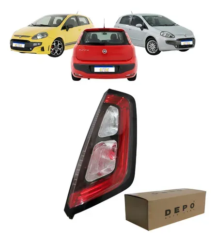 Lanterna Direita Punto 2013 2014 2015 2016 2017 Led Direito/passageiro Vermelho