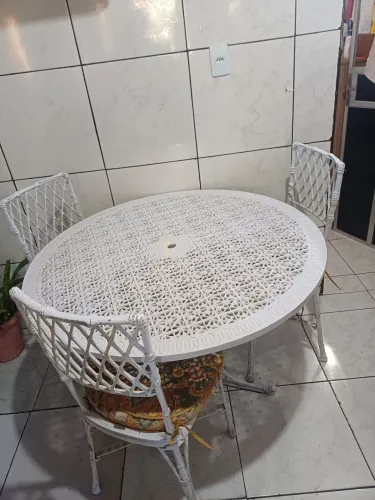 Mesa jardineira inox fundido