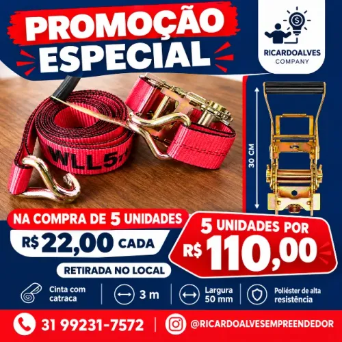 5 Cinta com catraca 3m