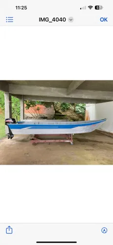 BARCO DE ALUMÍNIO NAVAL - S500, COM 4,90m, BORDA ALTA,  SEM MOTOR, PARA 5 OCUPANTES