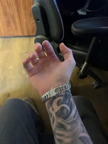 Pulseira Prata 13MM, algumas marcas mais utilização normal 