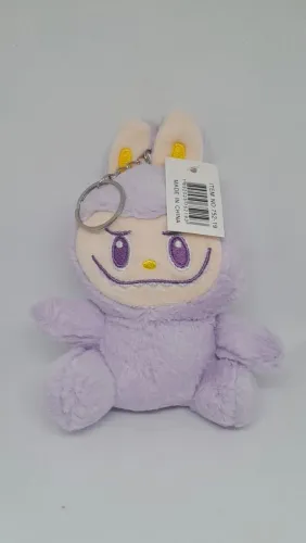 Labubu chaveiro de pelúcia grande lilás