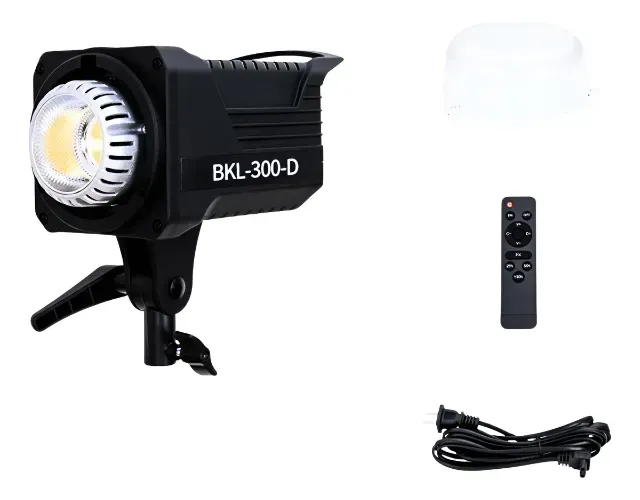 Iluminação De Led Video Bkl 300d 5600k T/ Branco Frio 220v Preto Branco-frio \quente