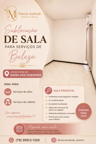 Alugo sala disponível em studio de beleza