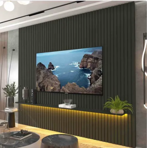 Painel Decorativo Imperial Ripado 230 Grafite com LED