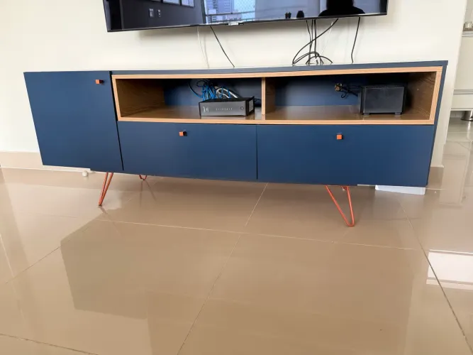 Rack de TV Azul