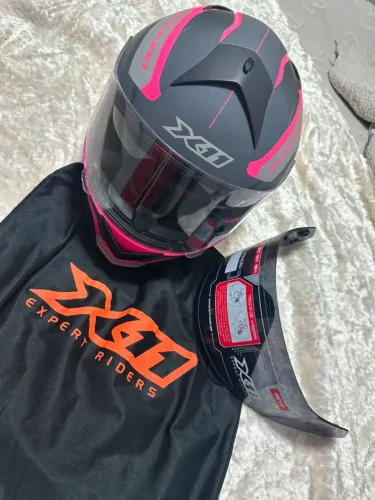 Capacete Feminino integral Revo pro surround Rosa fosco X11