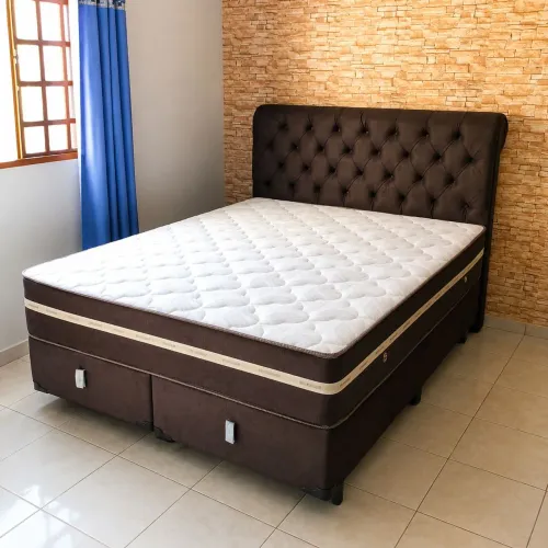 Conjunto Queen Cama com cabeceira