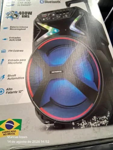 Caixa de som com Bluetooth 