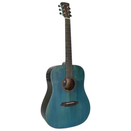 Violão Elétrico Coral 41" - Tampo Sólido Em Spruce - Blue Wood - Eq 3 Bandas - Vgac1954Bw4