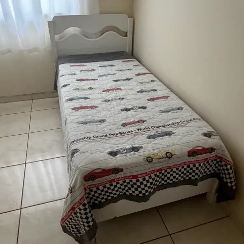 Cama Solteiro MDF branco