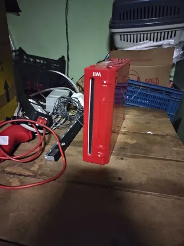Nintendo wii vermelho 1 controle