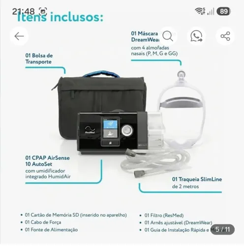 Vendo Cpap Automático S10 Autoset Com Umidificador Resmed