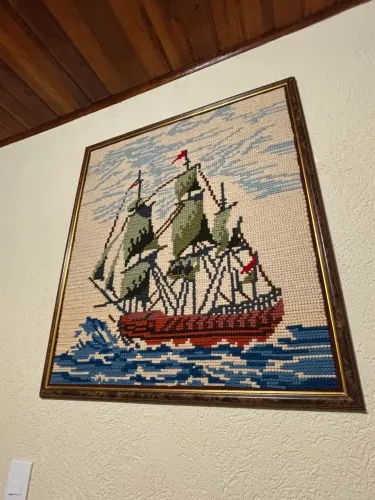 Quadro a ponto de arraiolos - feito a mão