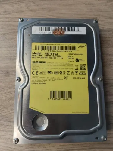 HD Interno Samsung Spinpoint 160GB SATA 3.5" (Para PC / Testes / Projetos)
