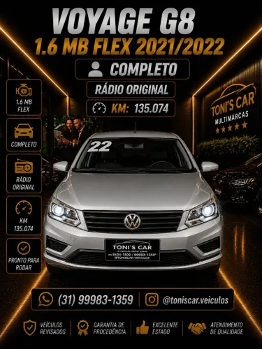 Volkswagen Voyage 1.6 MSI Flex 8V 4P 2022