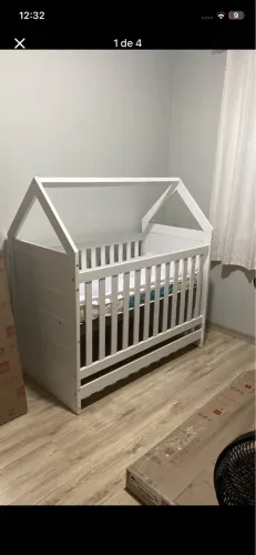 Berço Americano Montessoriana vira Mini Cama Branco - Henn