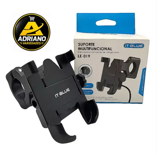Suporte para moto de alumínio com carregador