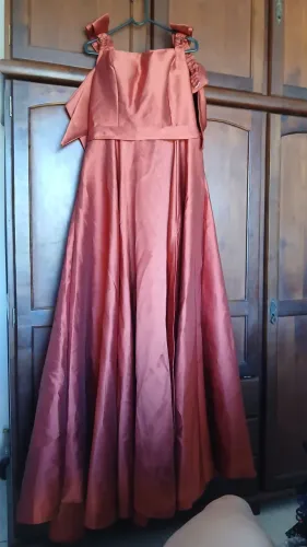 Vestido de madrinha terracota/telha - tamanho G