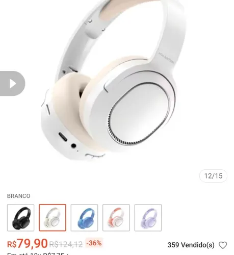 Fone de ouvido ESTADO DE LOJA PERFEITO