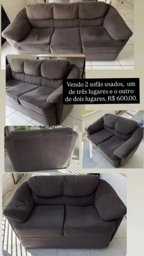 2 Sofás USADOS (2 e 3 lugares)