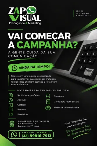 MATERIAIS ELEITORAIS QUE DÃO VISIBILIDADE À SUA CAMPANHA