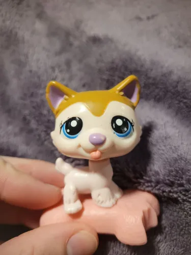 Littlest Pet Shop Cachorro Husky McDonald's 2011 com Base Original
