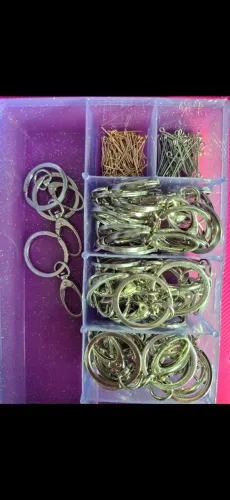 Argolas e pitão para chaveiros