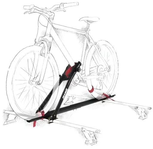 Transportador De Bicicleta De Teto Velox Aço Eqmax Transbike