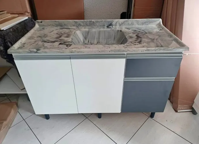 BALCÃO DE PIA 1,20M COM CUBA NOVO ENTREGAMOS