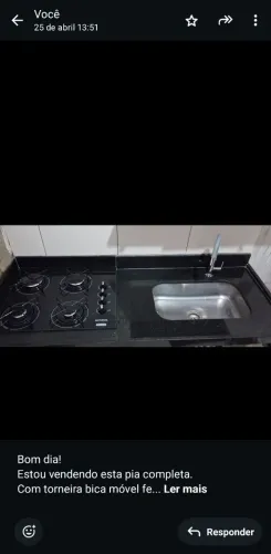 PIA DE GRANITO COM COOKTOP