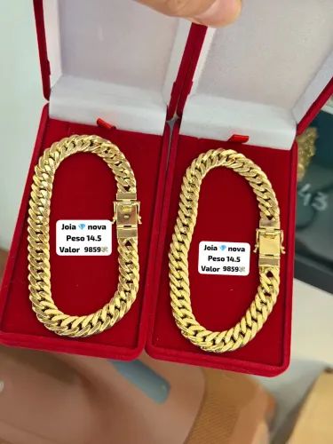 Pulseira de ouro 18k 14.5g Nova Exclusividade