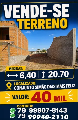 Vende-se terreno em Simão Dias